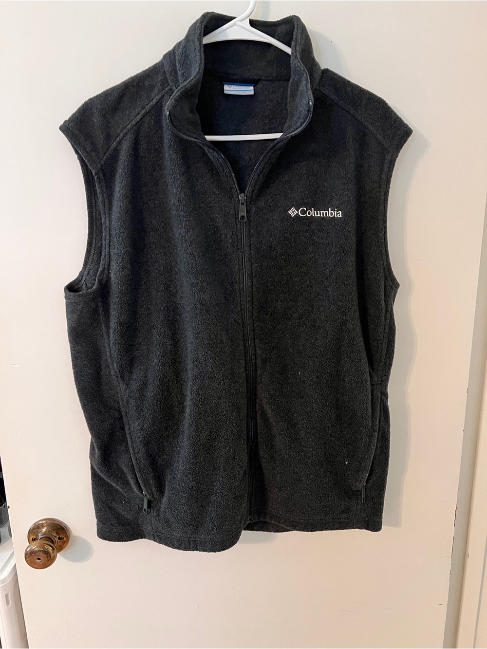 Columbia Men's Charcoal Gray Full-Zip Fleece Vest